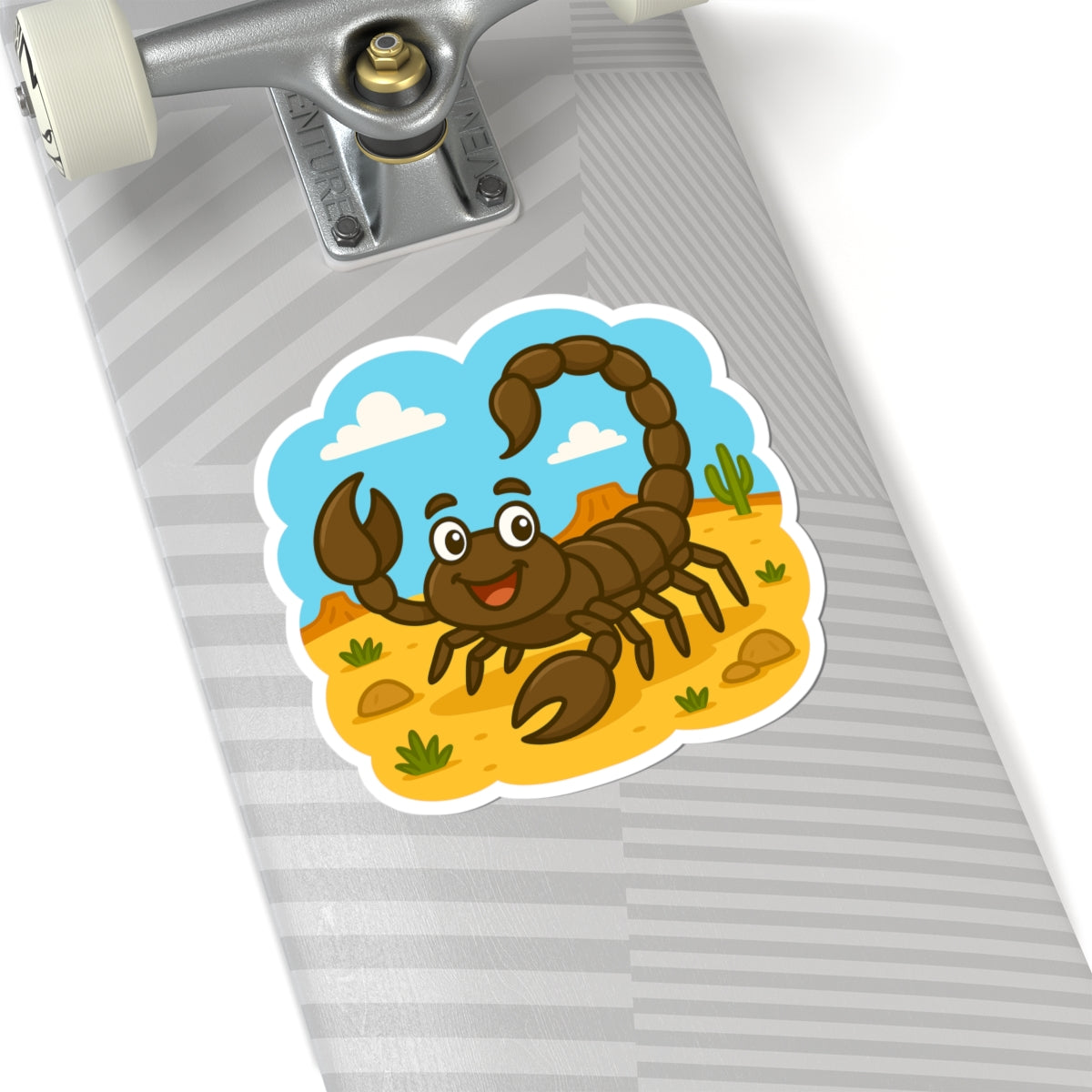 Cute Scorpion Sticker — Desert Cartoon Kiss-Cut Decal for Laptops & Journals
