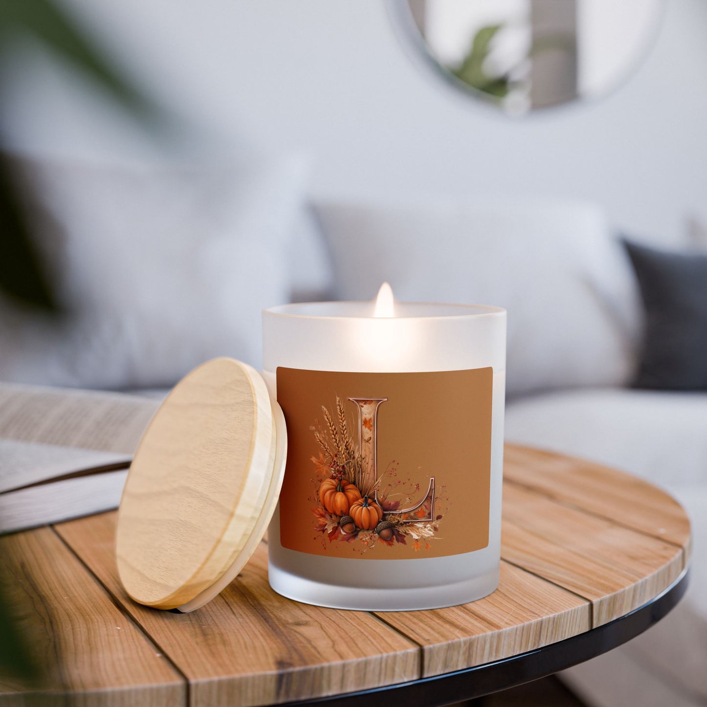 Frosted Glass Candle, 11oz