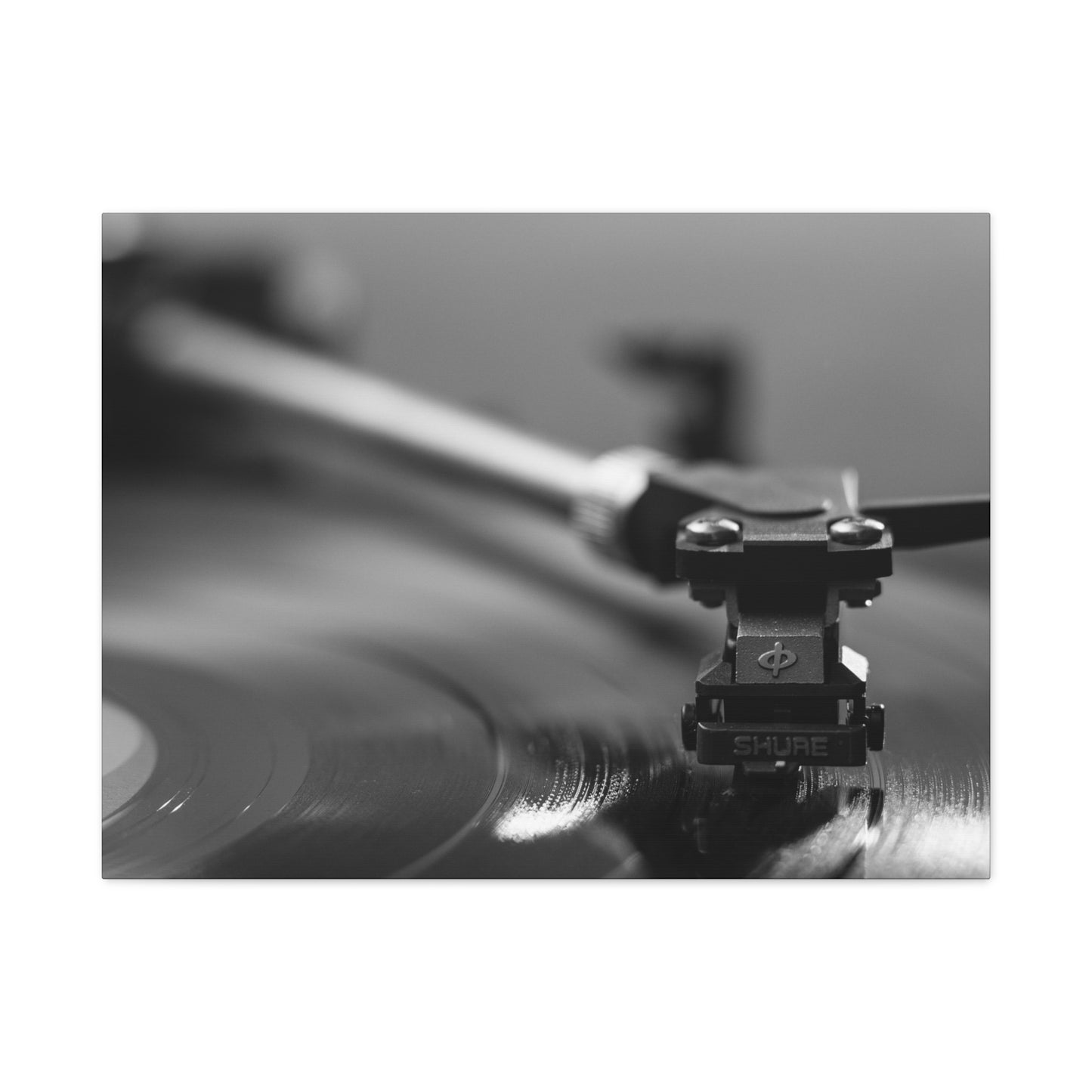 Vinyl Turntable Matte Canvas Print — Stretched 1.25" Wall Art