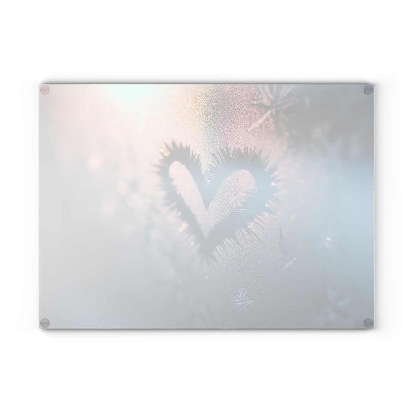 Heart Frosted Glass Cutting Board, Unique Kitchen Decor, Gift for Weddings, Housewarming, Valentine's Day, Cooking Enthusiasts