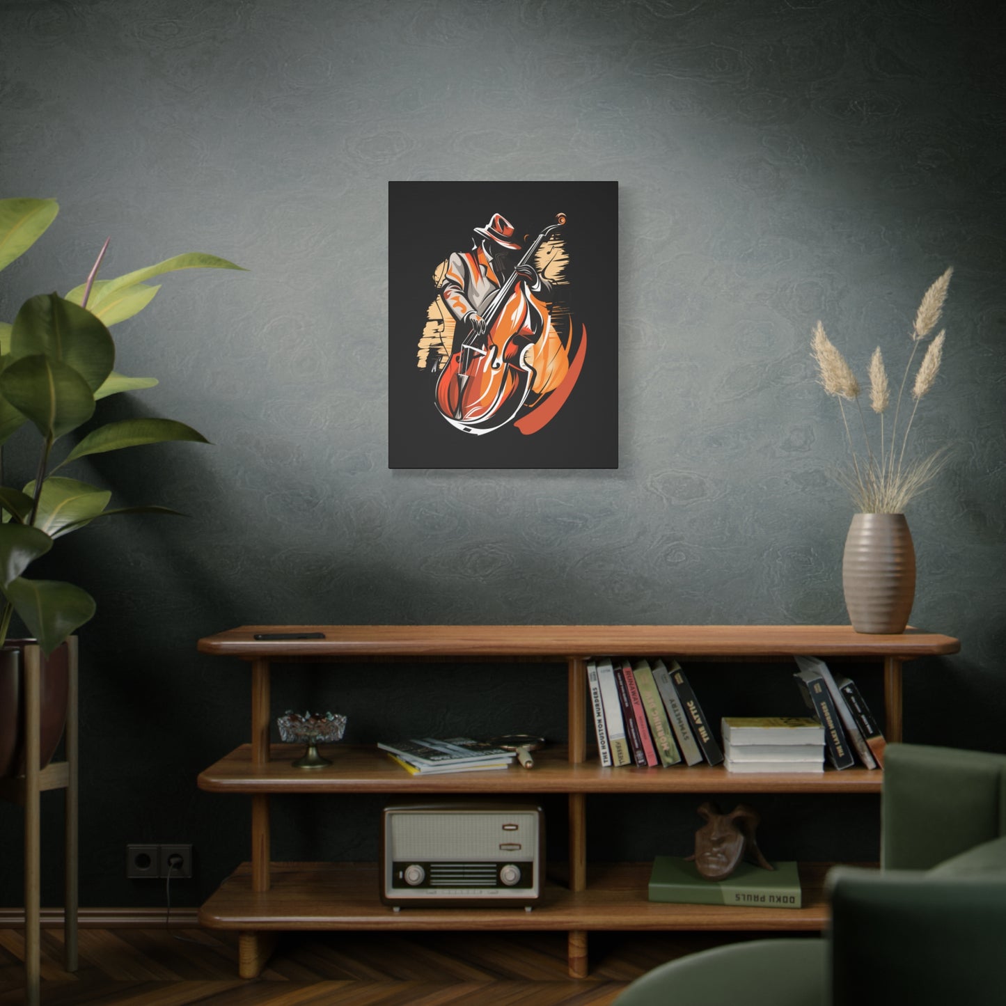 Matte Canvas, Stretched, 1.25" - Bass Player