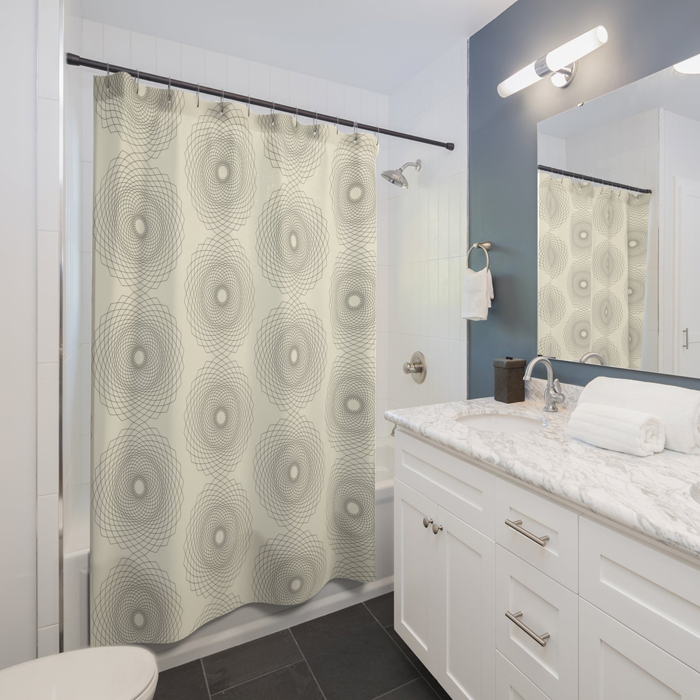 Abstract Geometric Shower Curtain