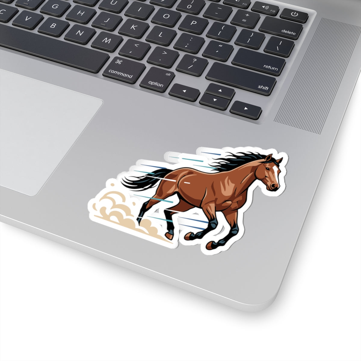 Running Bay Horse Sticker — Kiss-Cut Vinyl Sticker for Laptops, Water Bottles & Gear
