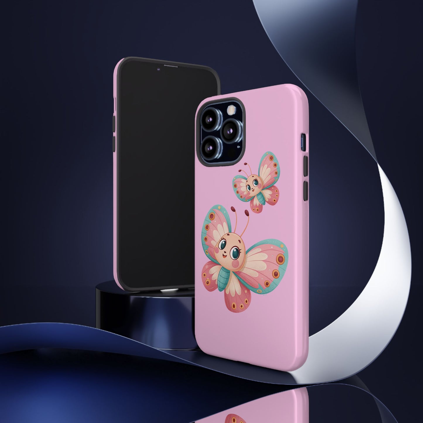 Cute Butterfly Phone Case, Tough Phone Cover, Girly Phone Accessory, Unique Gift for Her, Kids Phone Case, Floral Design Case