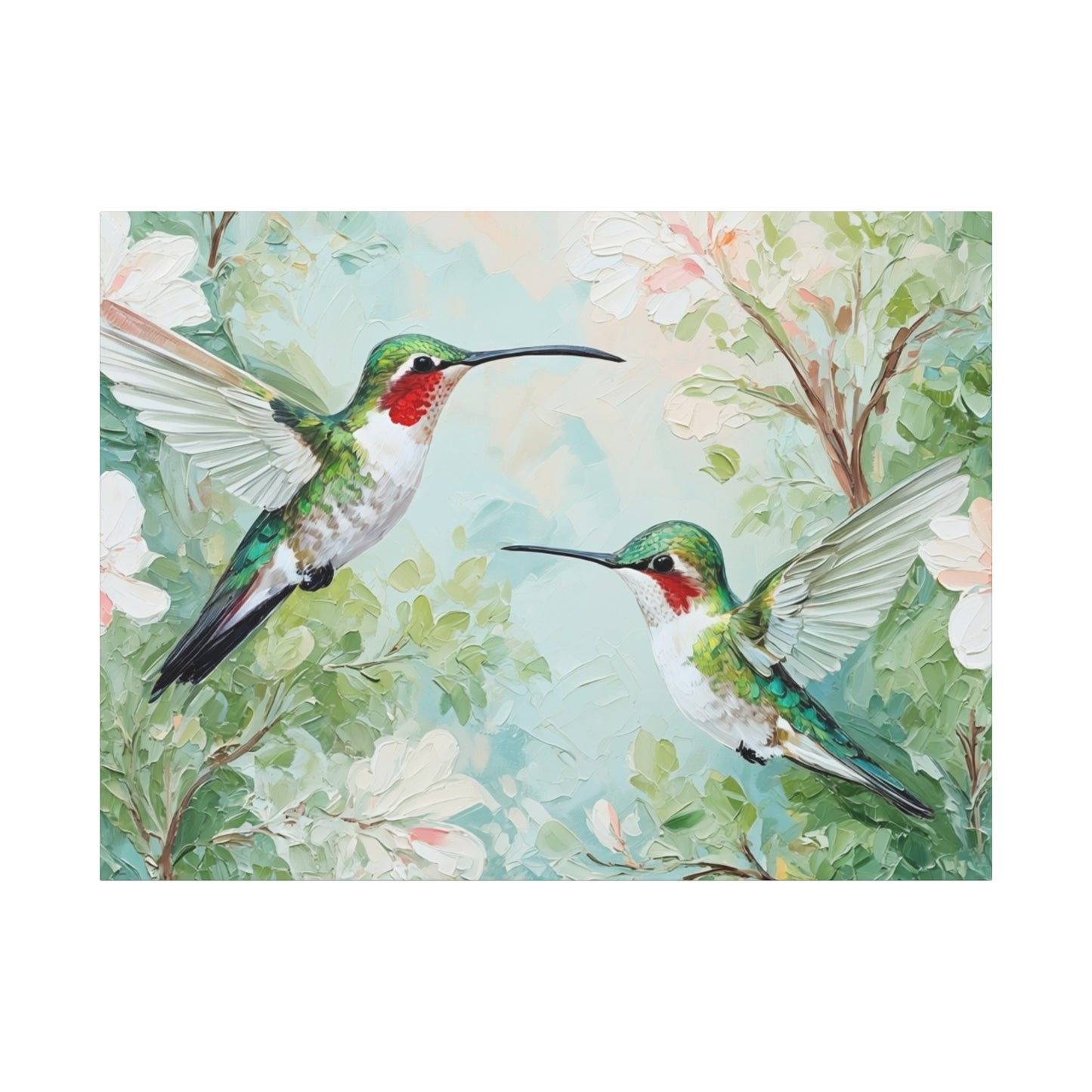 Hummingbird Canvas Wall Art — Stretched Matte Nature Print
