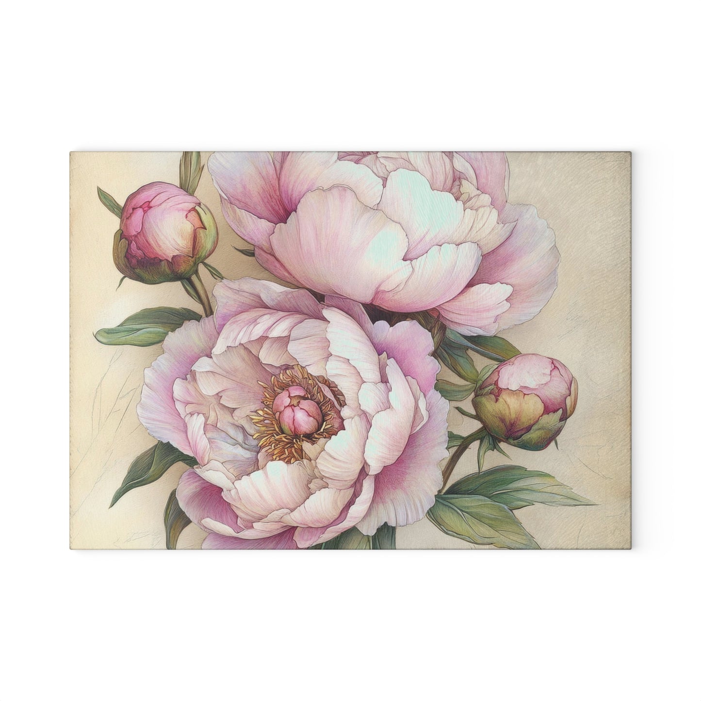 Floral Glass Cutting Board