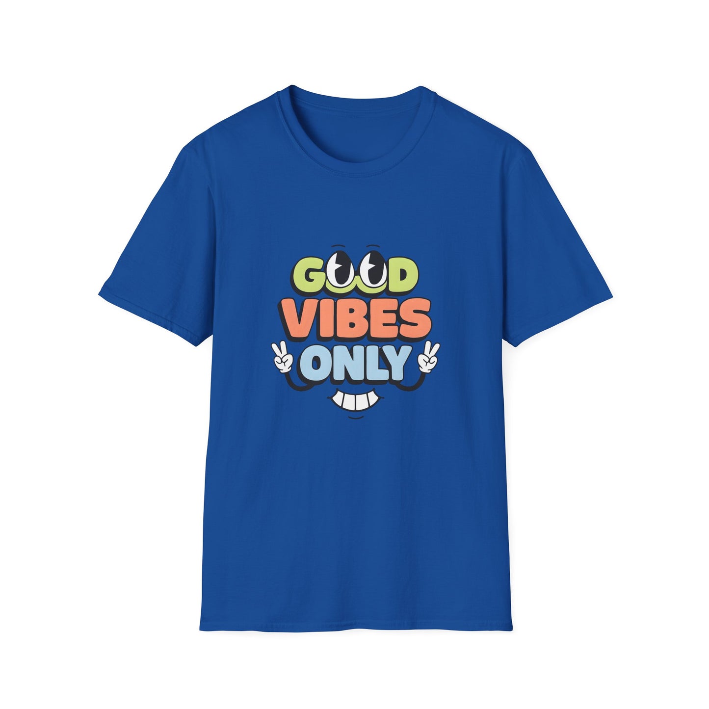Good Vibes Only T-Shirt — Retro Smiley Graphic Tee