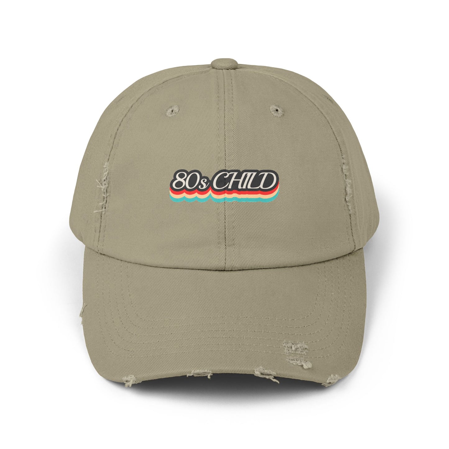 Unisex Distressed Cap- 80s child