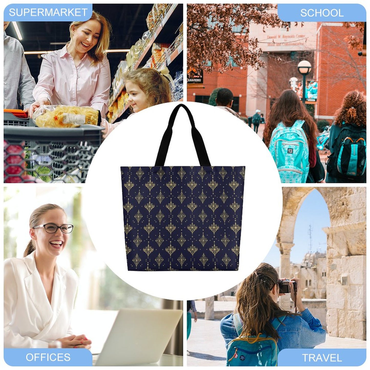 Large One Shoulder Shopping Bag