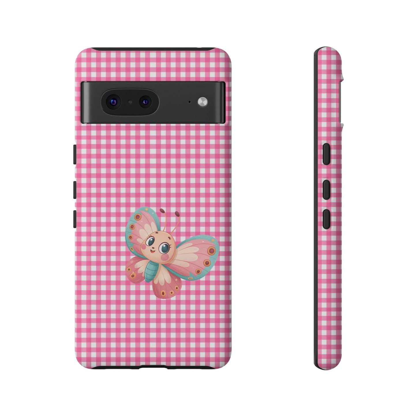 Cute Butterfly Phone Case, Tough Cases, Floral Phone Accessory, Gift for Her, Spring Fashion, Kids' Birthday Present, Pastel Aesthetic