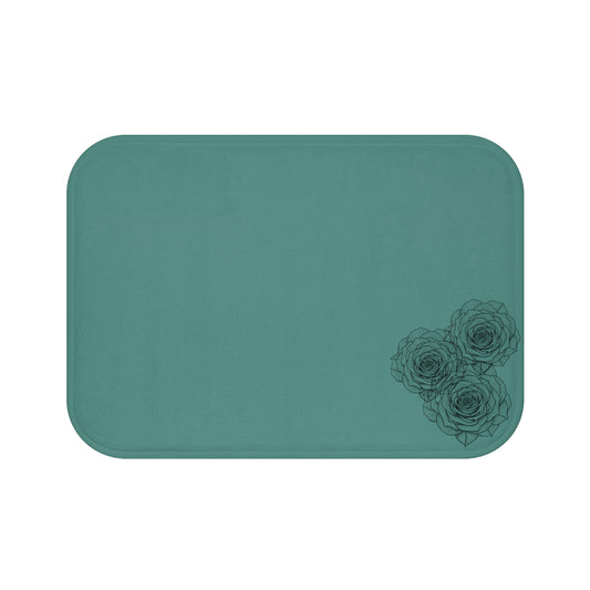 Elegant Floral Bath Mat - Decorative Shower Rug, Home Décor, Bathroom Accessory, Gift for Housewarming, Eco-Friendly Design
