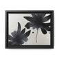 Framed Black Floral Matte Canvas Wall Art — Monochrome Botanical Print