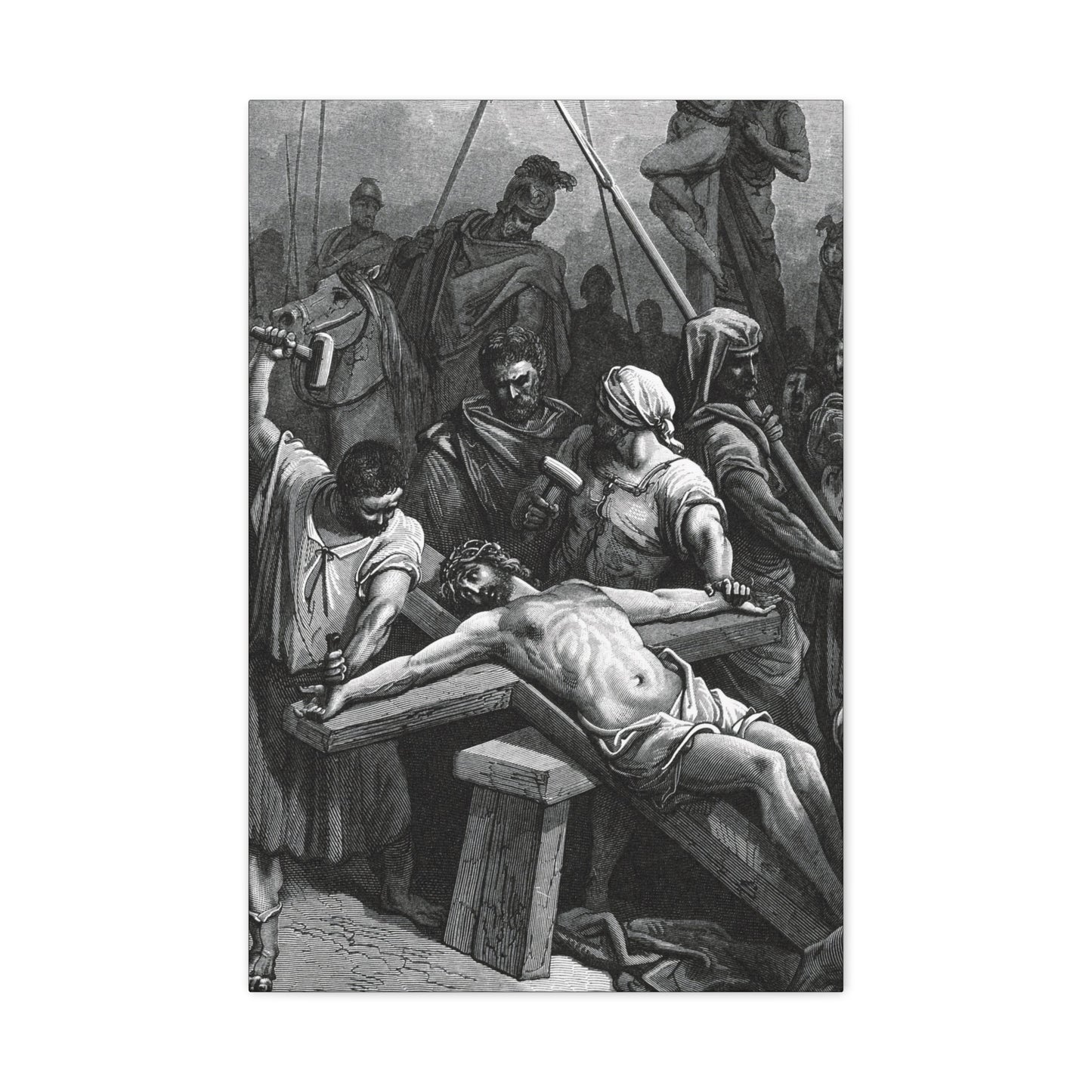 Crucifixion Art Matte Canvas Print – Stretched Religious Wall Decor