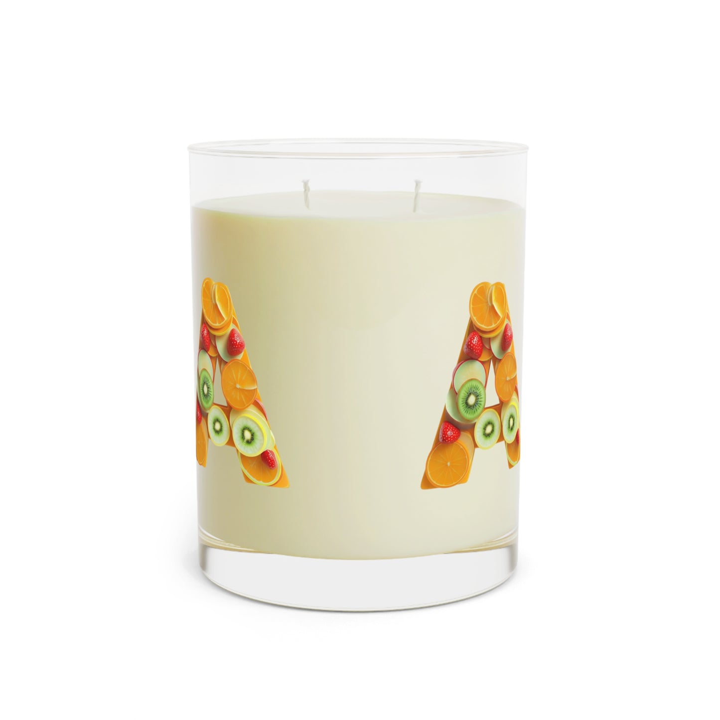 Fruit Pattern 11oz Scented Candle — Fresh Citrus & Kiwi Glass Candle