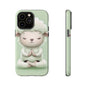 Meditating Lamb Phone Case — Cute Pastel Protective iPhone Cover