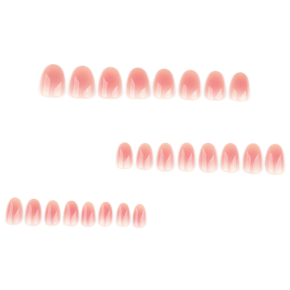 "Peach Ombre Oval" – Gradient Nude Press-on Nails – Image 2