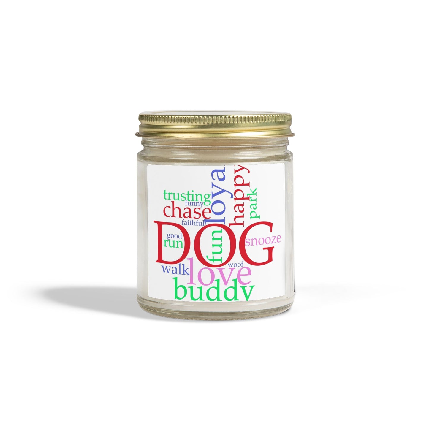 Dog Word Cloud Scented Candle — (4oz & 9oz)