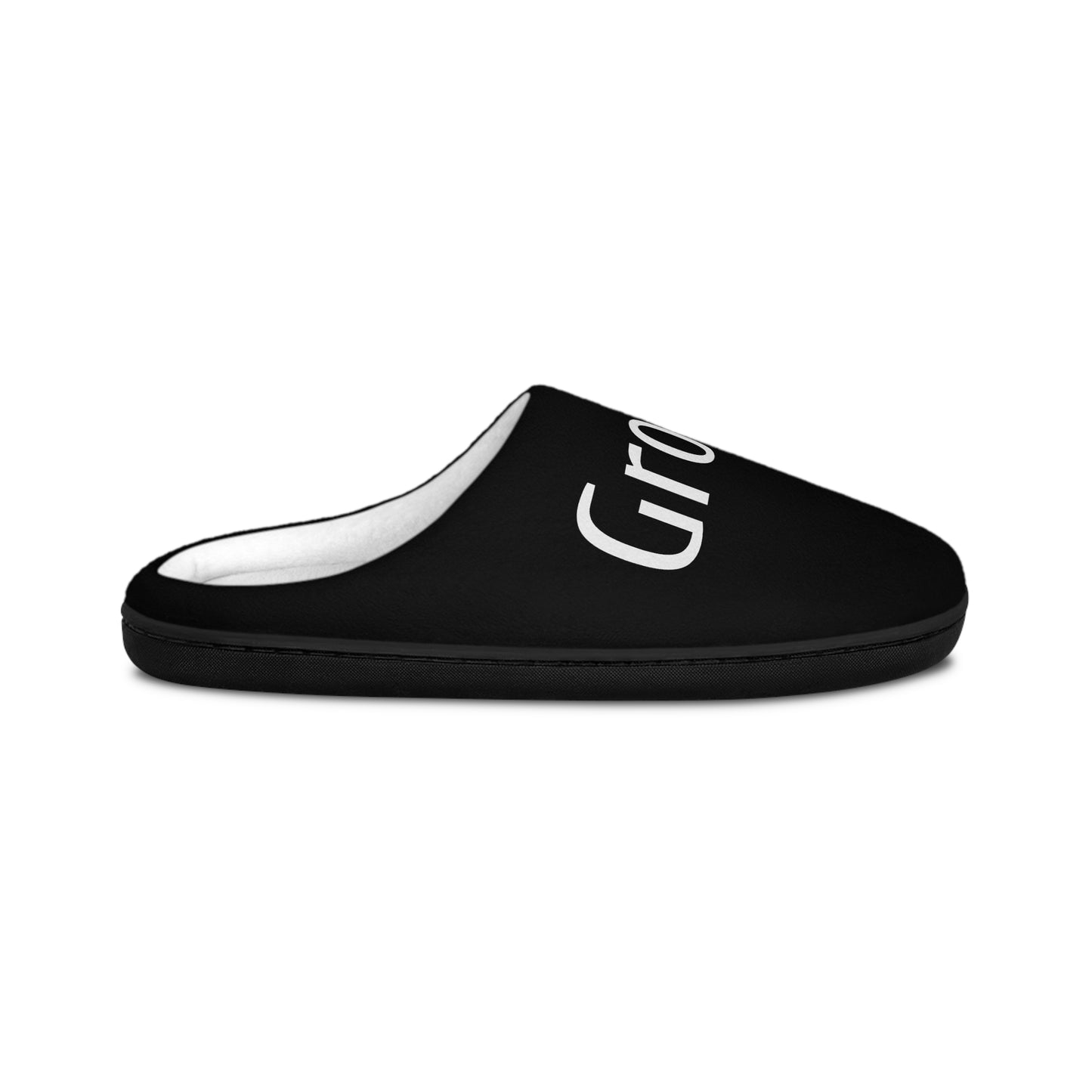 Cozy Men's Indoor Slippers with 'Groom' Design