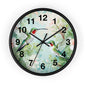 Ruby-throated Hummingbirds Wall Clock | Floral Nature Decor