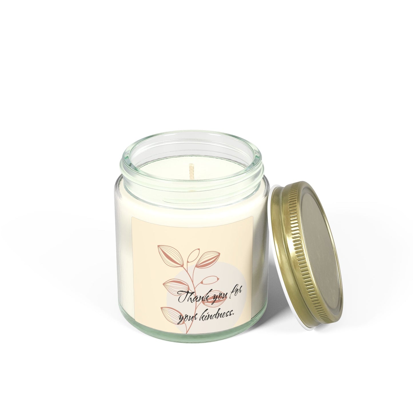 Thank You Candle — Coconut Apricot Scented Jar (4oz & 9oz)