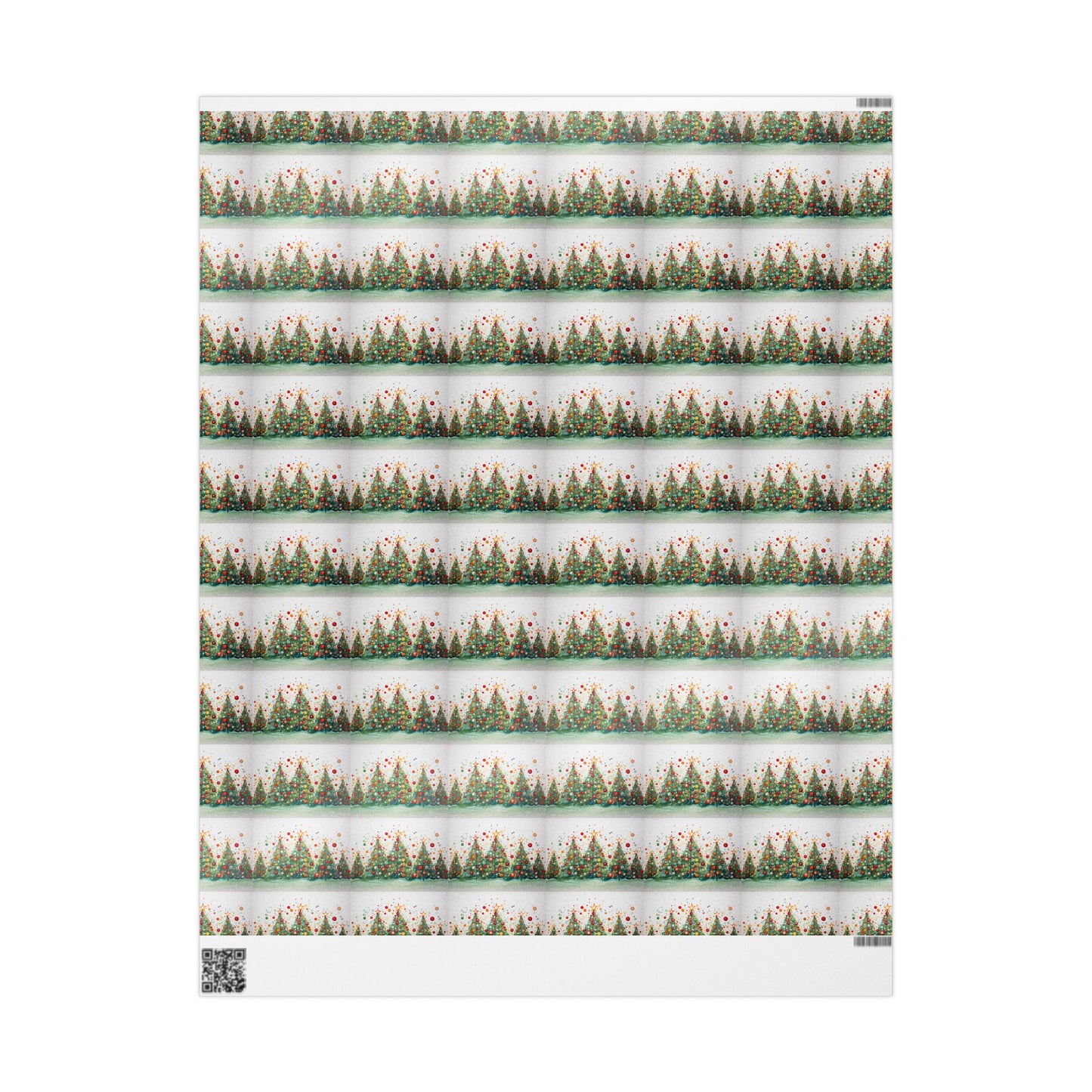 Christmas Tree Confetti Wrapping Paper Roll — Festive Holiday Gift Wrap