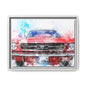 Matte Canvas, Framed Mustang Car