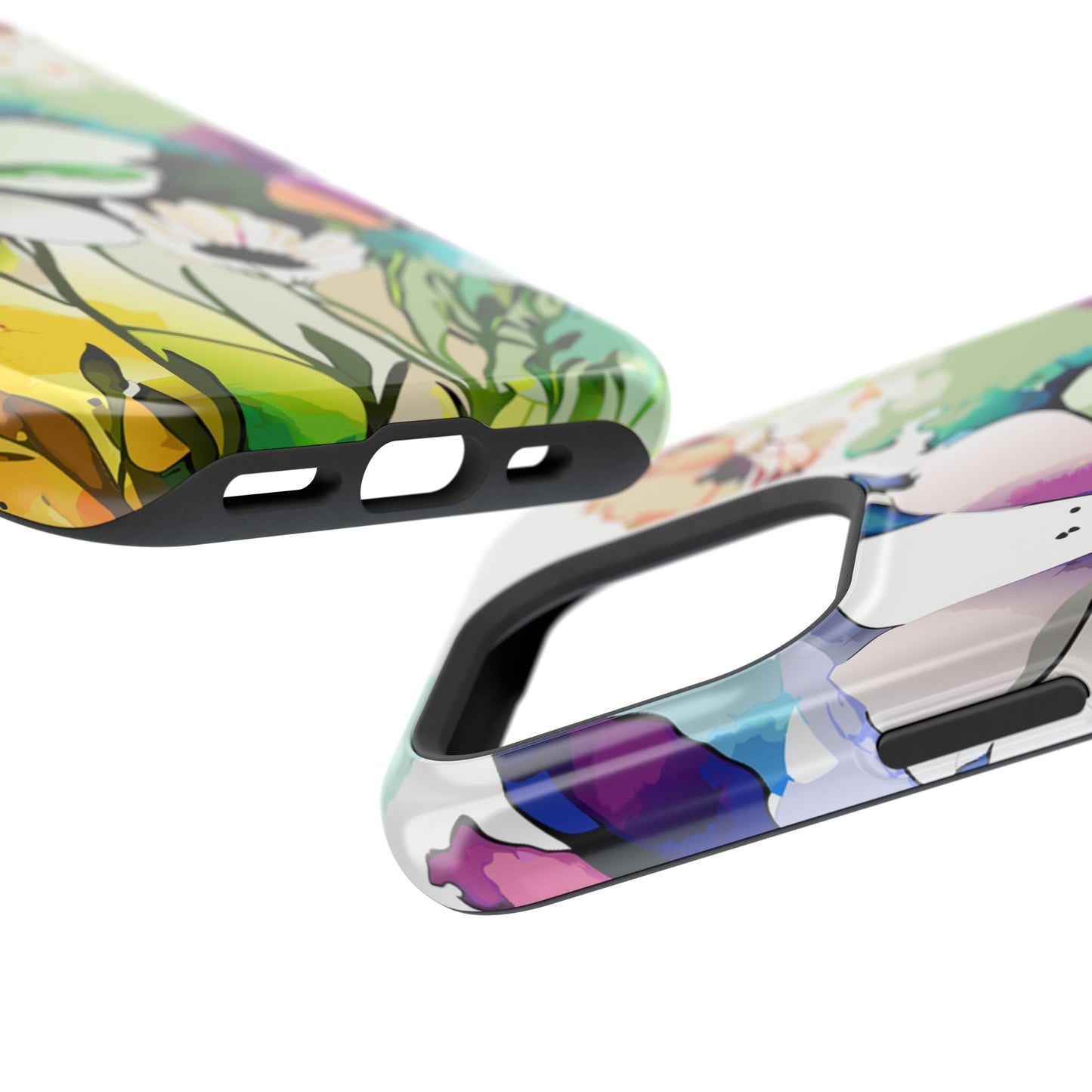 Floral Watercolor Magnetic Phone Case — Impact‑Resistant Protective Cover
