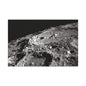 Lunar Surface Matte Canvas Print — Black & White Moon Crater Wall Art