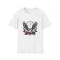 Skull Wings T‑Shirt – Crescent Moon & Red Roses Gothic Graphic Tee