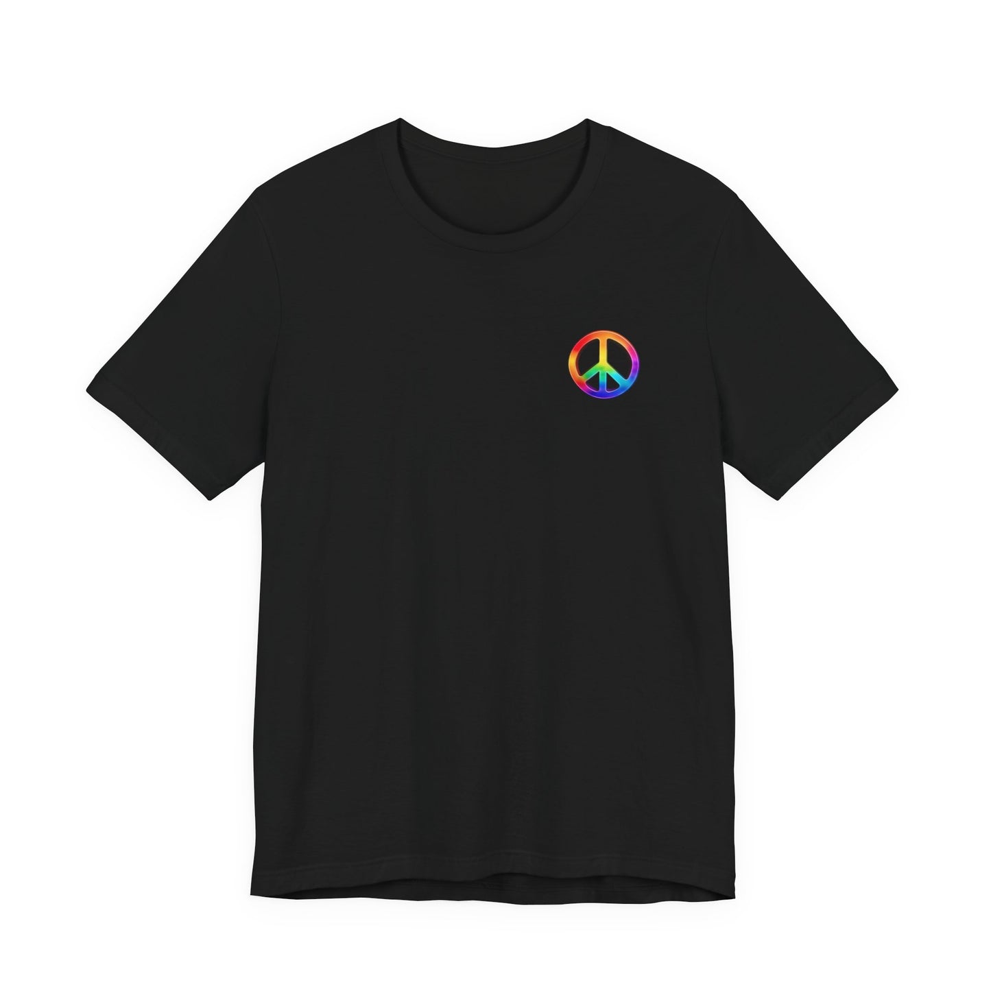 Peace Sign Tie-Dye Tee — Rainbow Hippie Peace Symbol T-Shirt