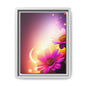 Framed Floral Canvas Art — Pink Daisies Sunset Wall Print