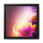 Framed Floral Canvas Art — Pink Daisies Sunset Wall Print