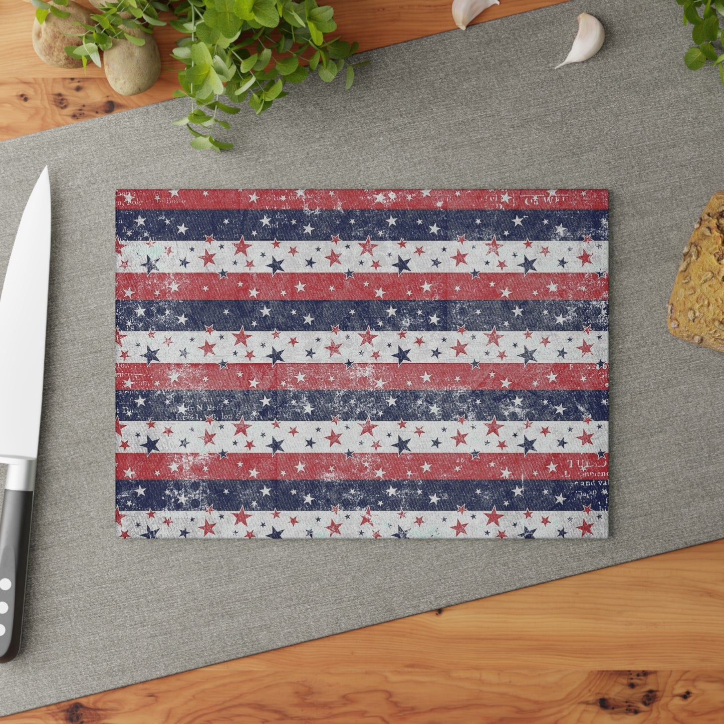 Patriotic Glass Cutting Board