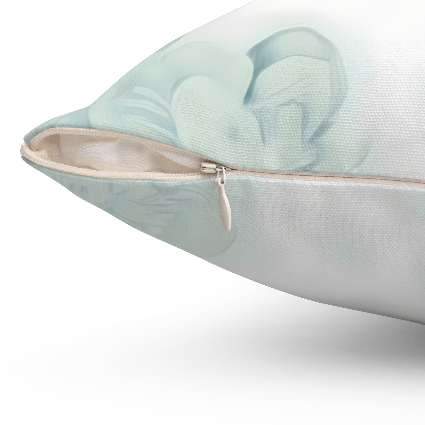 Monogram R Floral Throw Pillow - Pastel Green Decorative Accent