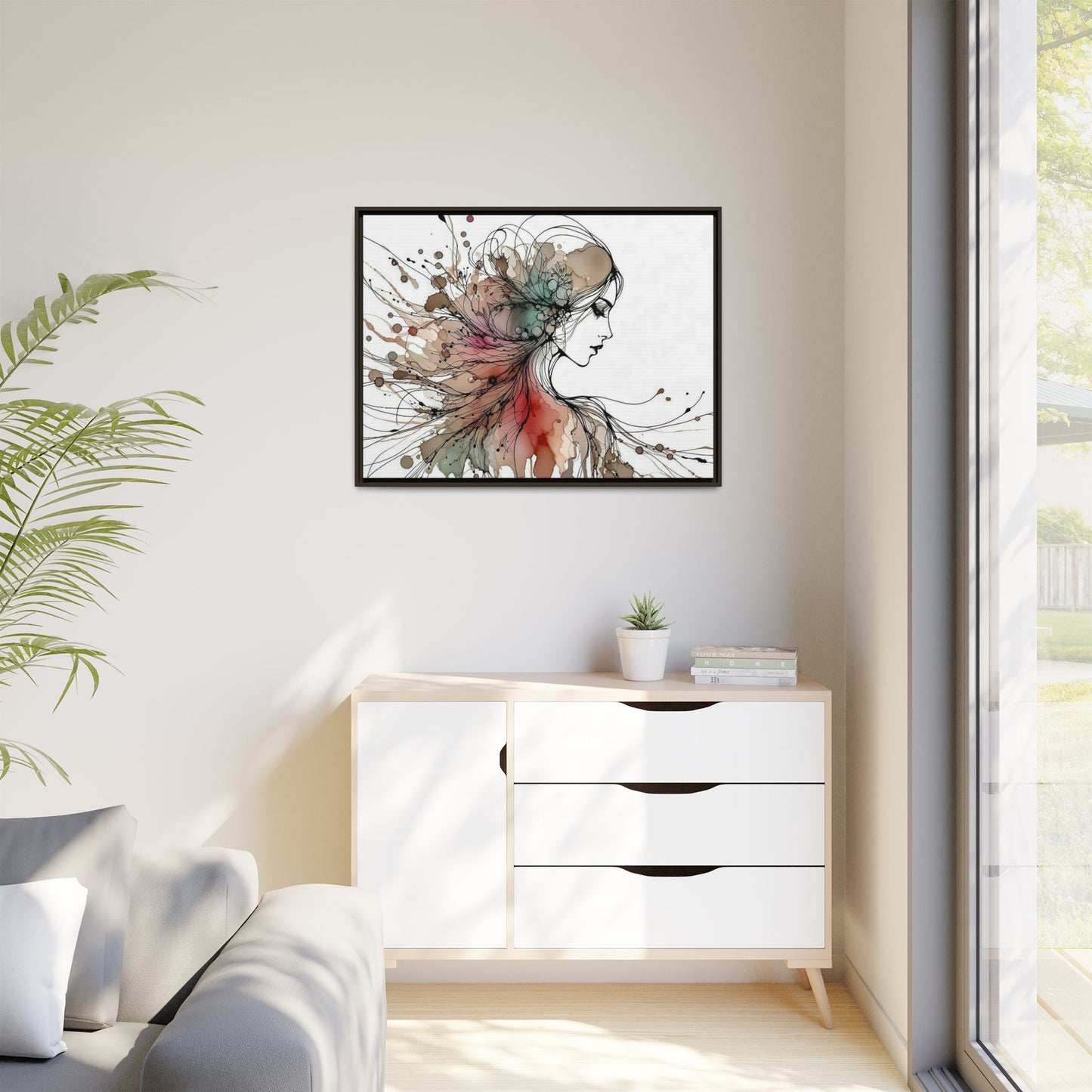 Matte Canvas, Framed (Multi-color) - Girl Whispers
