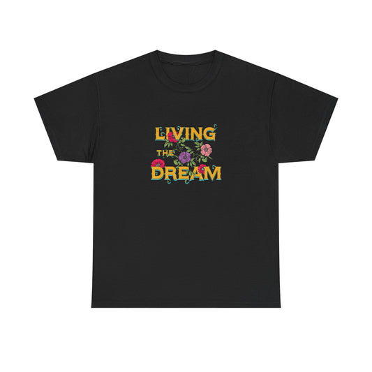 Living the Dream Floral Tee, Unisex Cotton T-Shirt, Inspirational Gift, Casual Everyday Wear, Flower Graphic Shirt, Summer Wardrobe [...]