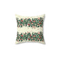 Holiday Holly Pattern Pillow — Festive Red & Green Decorative Throw Pillow