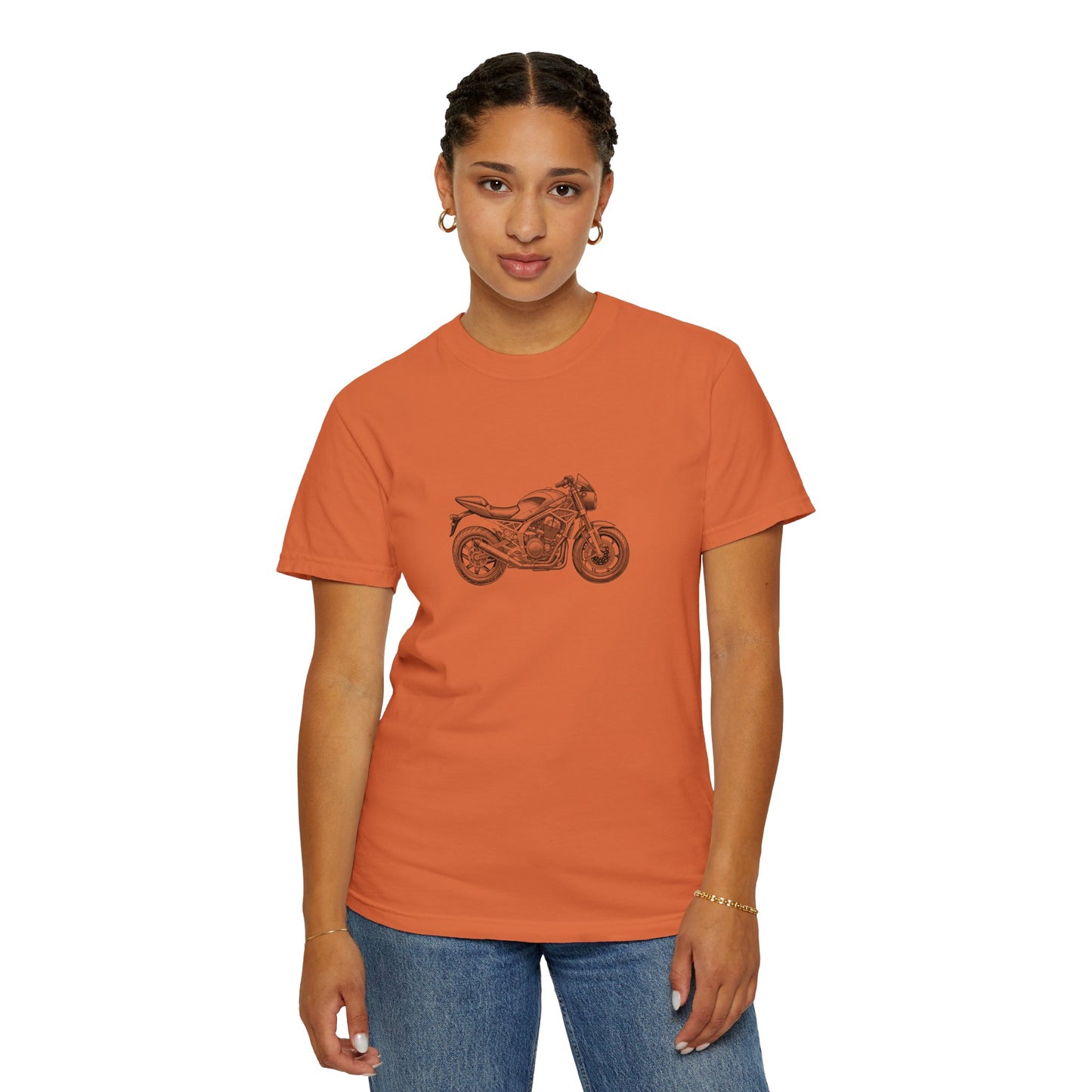 Motorcycle Vibes Unisex Garment-Dyed T-Shirt, Biker Tee for Motorcycle Enthusiasts, Gift for Riders, Casual Wear, Adventure Apparel