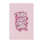 Minky Blanket — "Born to Sleep, Forced to Work" Pink Cozy Throw