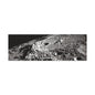 Lunar Surface Matte Canvas Print — Black & White Moon Crater Wall Art
