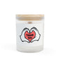 Thank You Heart Frosted Glass Candle — 11 oz Scented Gift