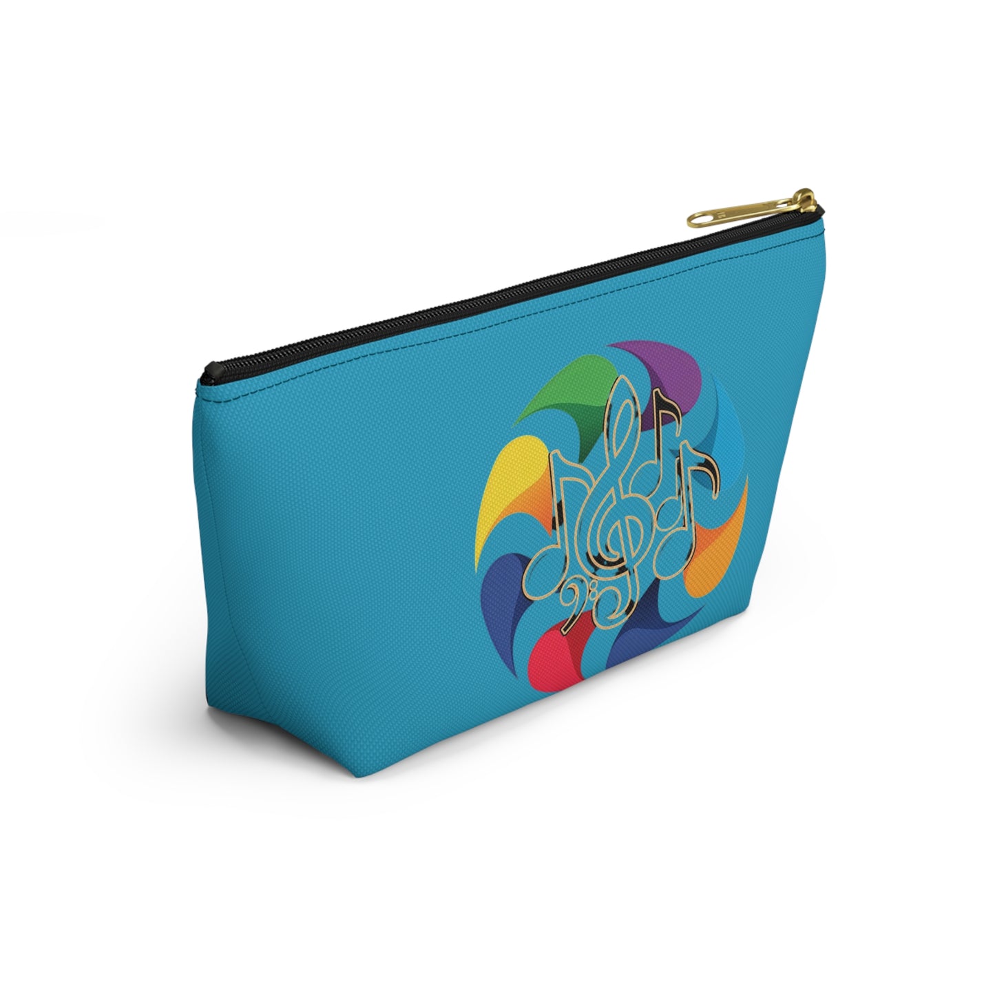 Music Notes Accessory Pouch — Colorful Treble Clef Cosmetic Bag