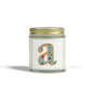 Personalized Floral Scented Candle, Hand-Poured Coconut Apricot Wax, Home Fragrance, Gift for Her, Relaxation, Meditation, Housewarming