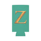 Personalized Monogram "Z"  Can Cooler - Stylish Drink Holder for Parties, Weddings, Beach Days, Summer Gatherings, Gifts