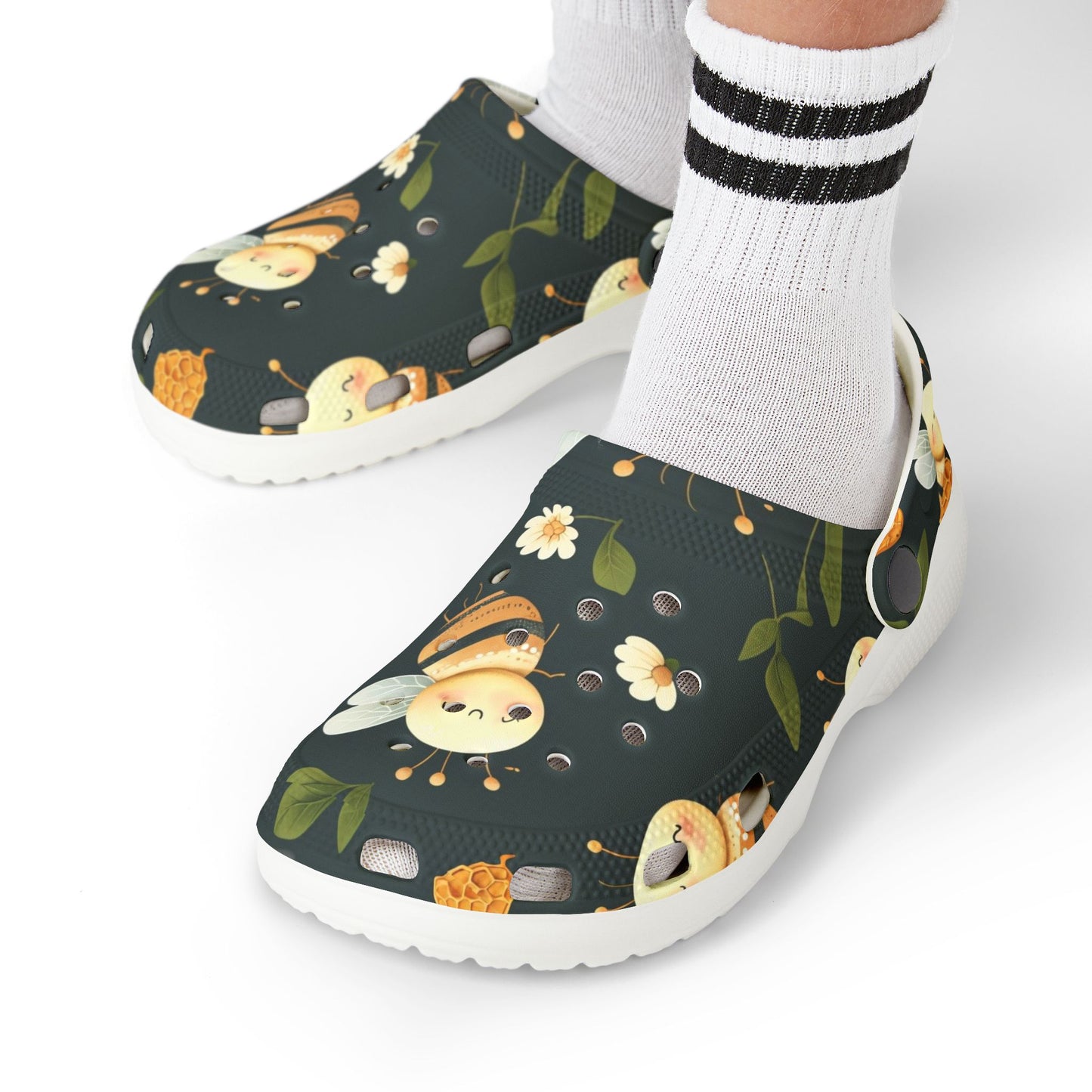 Bee-Themed Kid's Foam Clogs