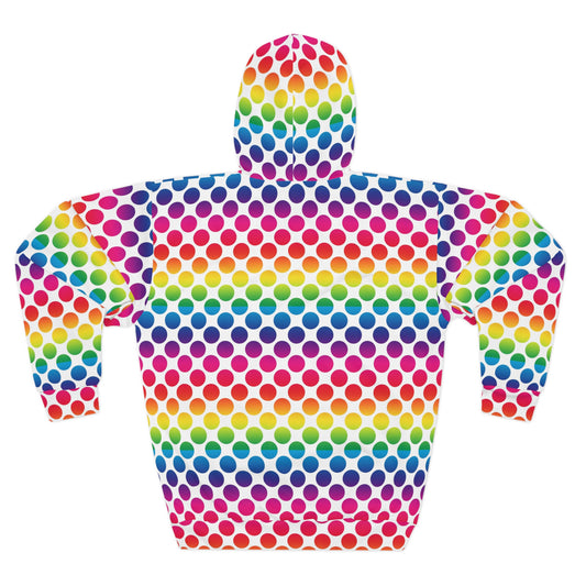 Rainbow Polka Dot Unisex Pullover Hoodie, Colorful Hoodie, Trendy Sweatshirt, LGBTQ+ Pride Apparel, Cozy Gift for Friends, Fun Fashion [...]