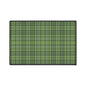 Green Plaid Heavy-Duty Floor Mat — Durable Non-Slip Entry Rug