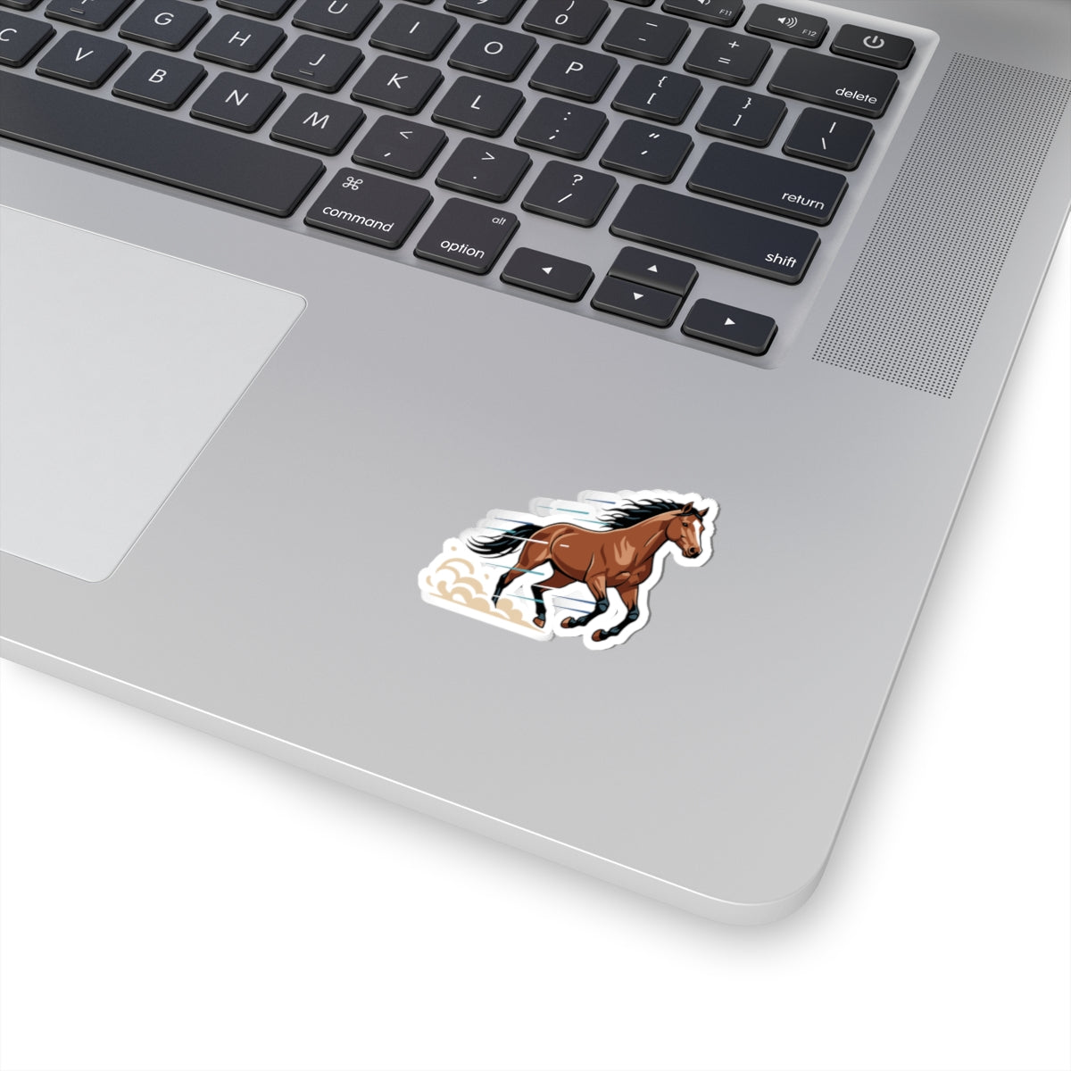 Running Bay Horse Sticker — Kiss-Cut Vinyl Sticker for Laptops, Water Bottles & Gear