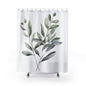 Eucalyptus Botanical Shower Curtain — Minimal Green Leaf Bathroom Decor