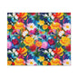 Vibrant Floral Matte Canvas Wall Art — Colorful Garden Print, Stretched 1.25"